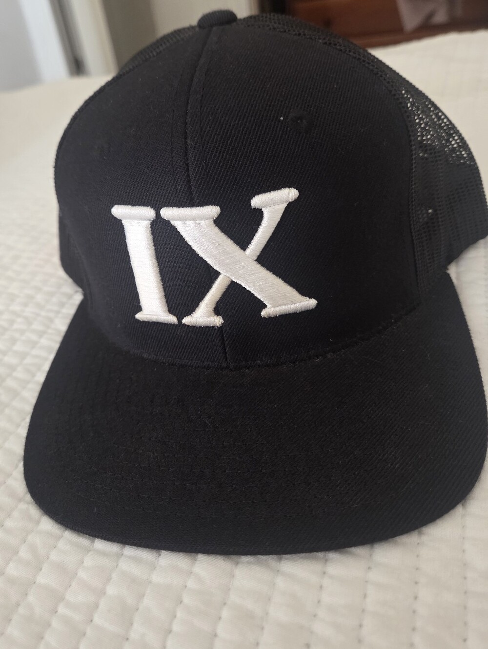 Trucker Hat with White IX Embroidery